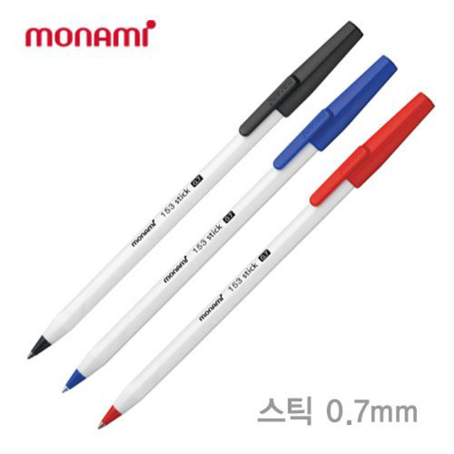 [모나미] 153 스틱볼펜-0.7mm  (12개 1타)