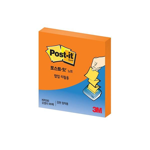 포스트잇 노트 팝업 리필용(오렌지) 90매 KR330 