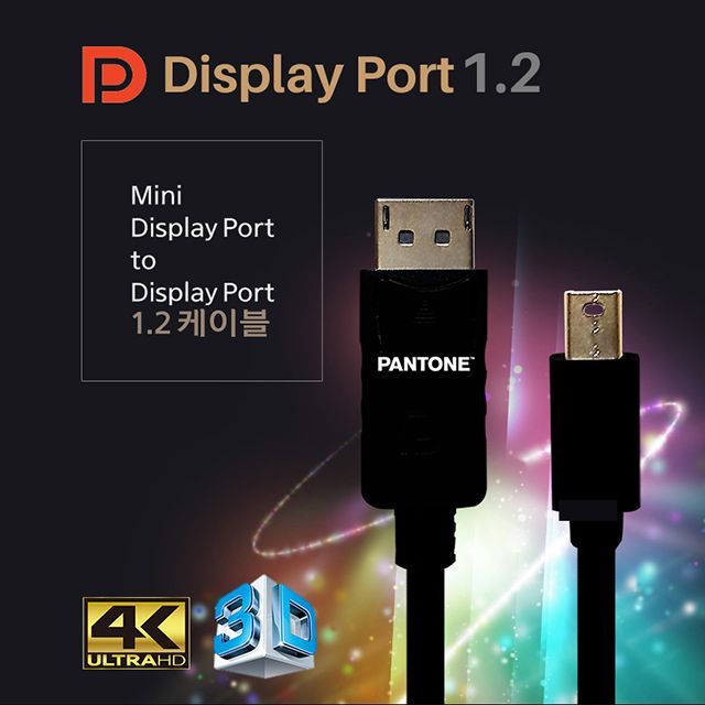 PANTONE MINI DP to DP 3M 디스플레이 케이블 
