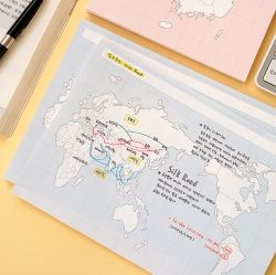 혼자공부 지도 메모패드 (50매)
