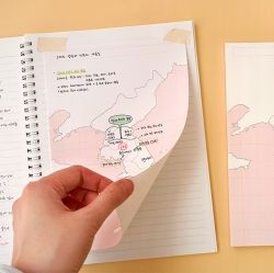 혼자공부 지도 메모패드 (50매)