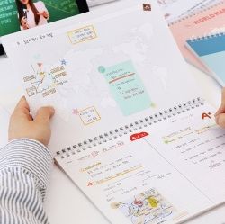 혼자공부 지도 노트 (B5 한국사 세계사 모눈)