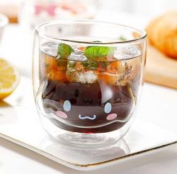 산리오 이중 유리컵
