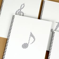 심플 A4 PP 음악 스프링노트