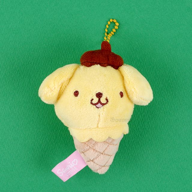 [산리오] 폼폼푸린 아이스크림 가방고리 8cm