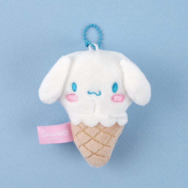 [산리오] 시나모롤 아이스크림 가방고리 8cm