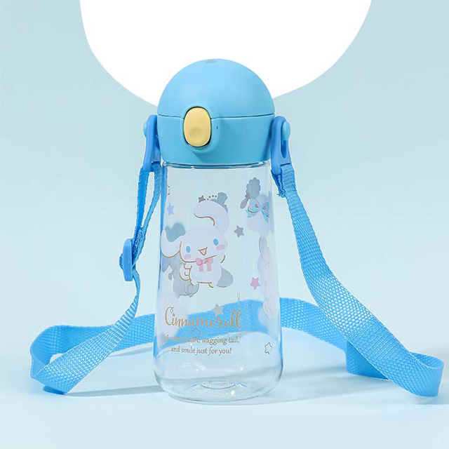 [산리오] 시나모롤 더보틀 원터치 어깨끈 트라이탄 물통 470ml