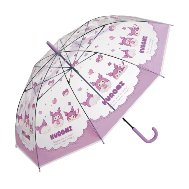 [산리오] 쿠로미 파스텔 투명 수동 장우산 60cm
