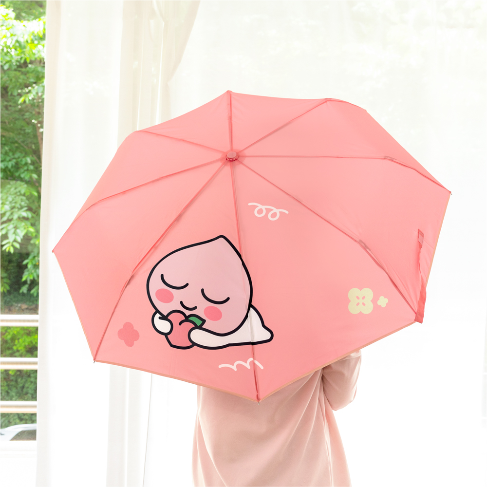 카카오프렌즈 포인트 3단 자동 우산 - 어피치