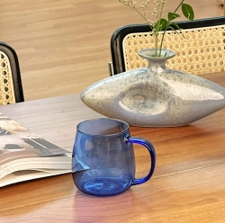 항아리 내열 머그컵_ 블루 400ml (1P)
