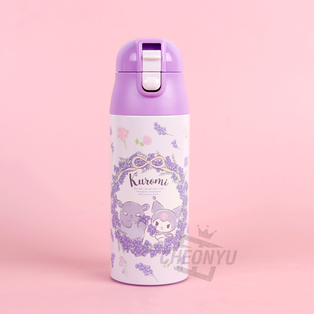 쿠로미 플라워리스 스테인레스 보온 보냉 보틀 360ML