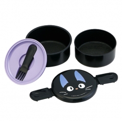 지지 원형 2단 도시락 (포크포함)