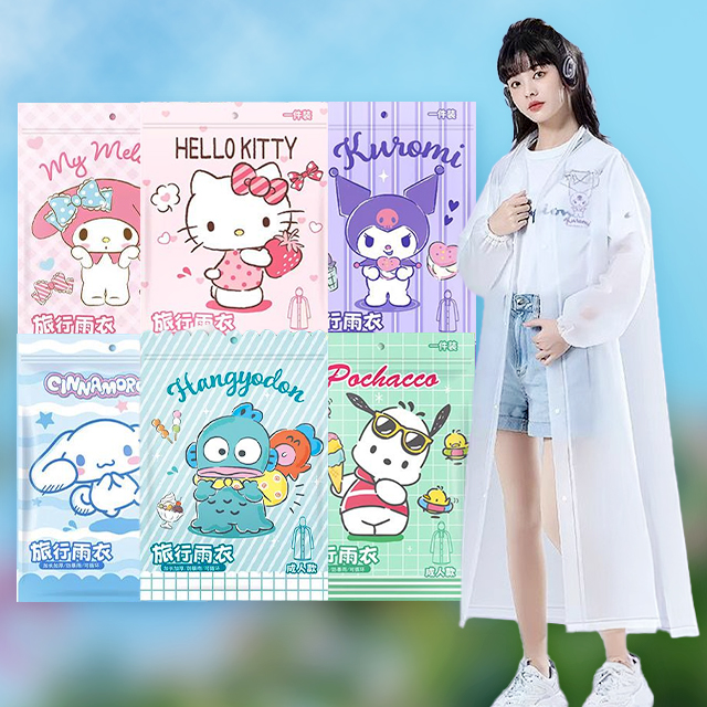 [산리오] 산리오 일회용 우비_성인용