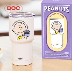 찰리브라운 이중진공 스텐 대용량 텀블러 600ml