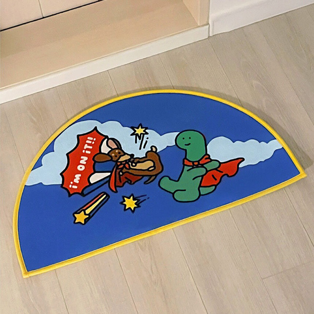 [카카오프렌즈] 조구만 스튜디오 슈퍼맨 발매트_반원형