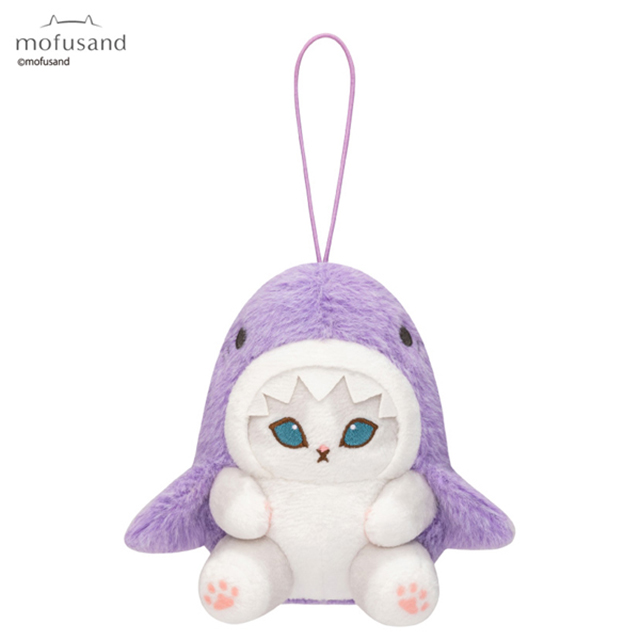 모후샌드 파스텔 상어냥 마스코트 가방고리 10cm_퍼플