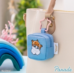 모후샌드 자수 사각 미니 파우치 7cm_라이트블루