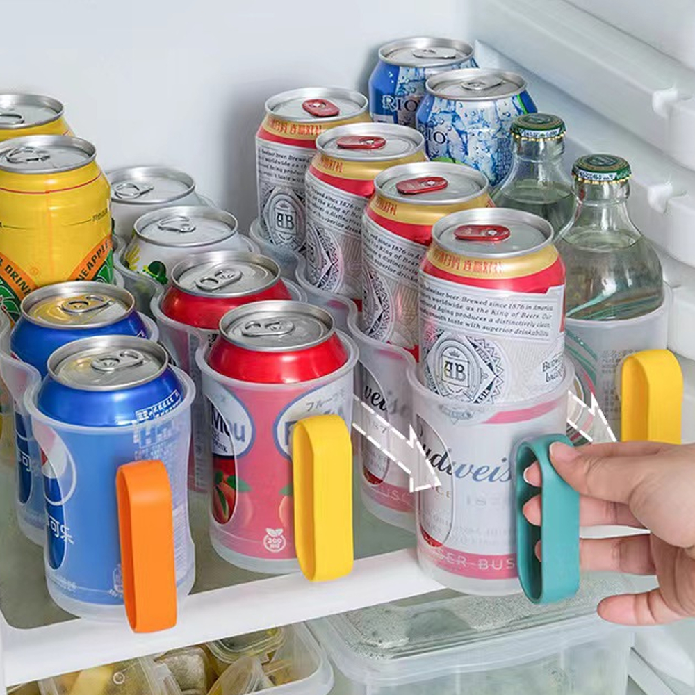 손잡이 있는 캔맥주 캔음료 냉장고 보관 디스펜서 정리함 보관대