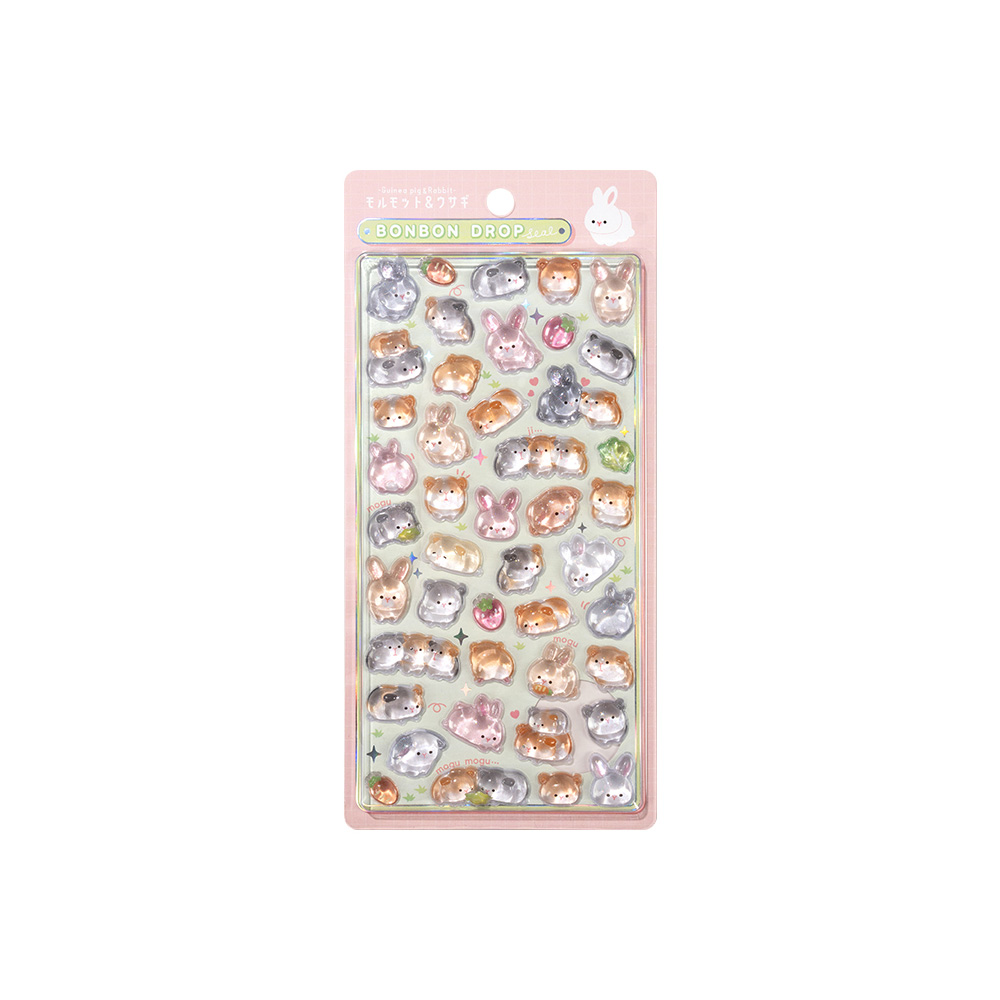 [디스톤유니버스] 3D크리스탈 스티커 봉봉드롭 애니멀_05 애니멀 래빗