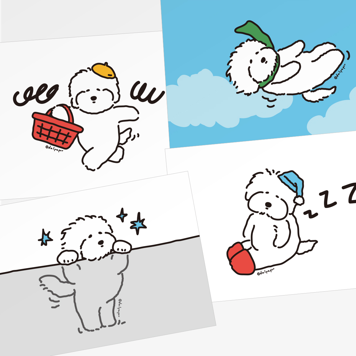 달페이퍼 달봉이 7종 엽서 postcard