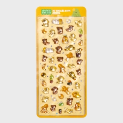 3D크리스탈 스티커 웅크린 선인장