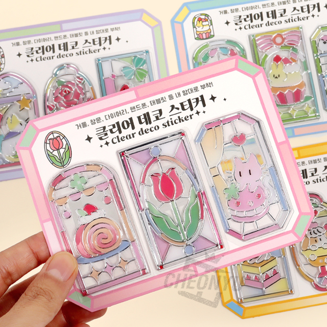 클리어 데코 스티커 (랜덤발송)