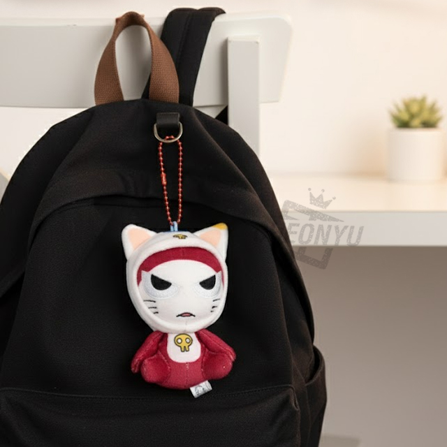 [케로로] 꼬마 기로로 고양이 가방 고리 8cm