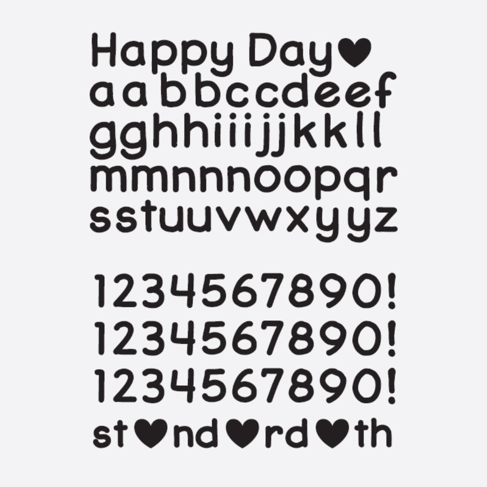 파티 풍선 레터링 스티커 2매_귀여운 폰트