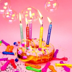 레터링 파티 캔들 해피벌스데이 6개입