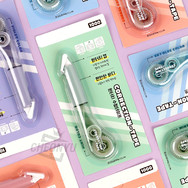 심플 원터치 수정테이프 (랜덤발송)