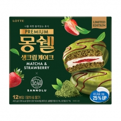 프리미엄 몽쉘 말차＆딸기 432g 산노루 25년