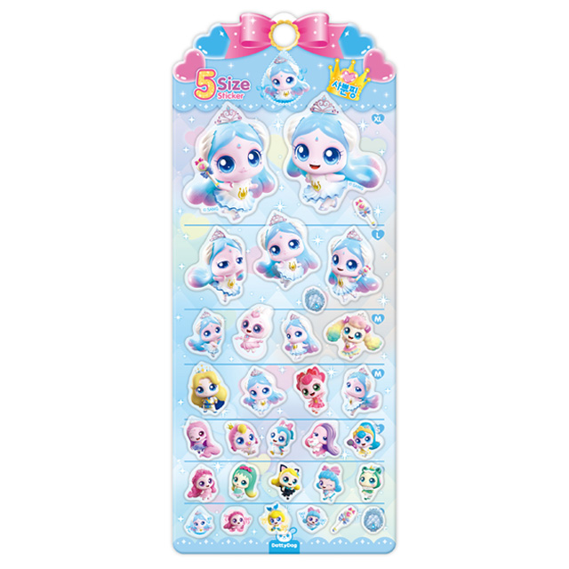 프린세스 캐치티니핑 5사이즈 스티커_사뿐핑