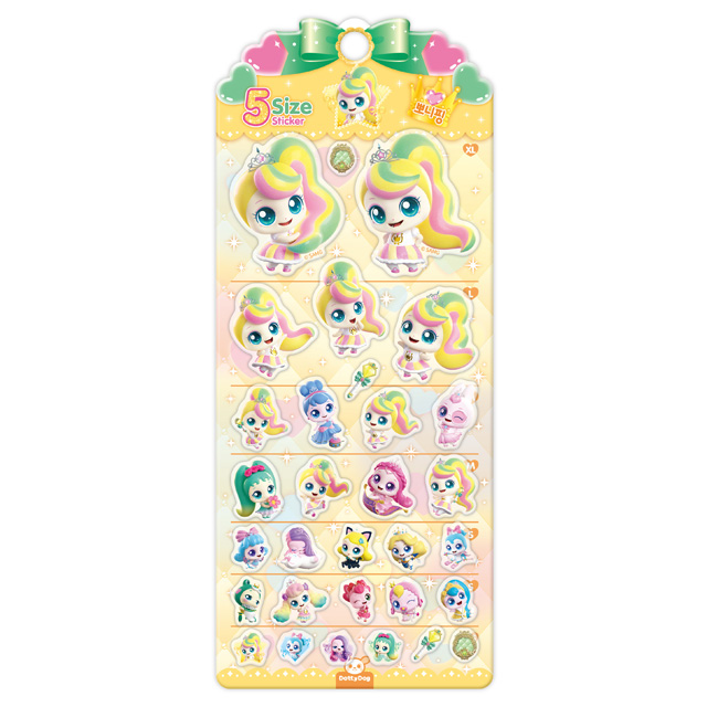 프린세스 캐치티니핑 5사이즈 스티커_뽀니핑