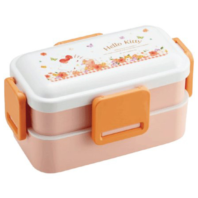 헬로키티 파스텔 블라썸 돔형 2단 런치 도시락 600ml