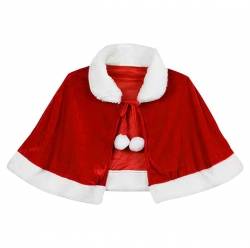 산타망토 코스튬 크리스마스 파티 아이용 (3-5세용)