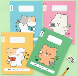 초등 개구쟁이 저학년 줄 노트 4권 (1-2무제 120g 내지)