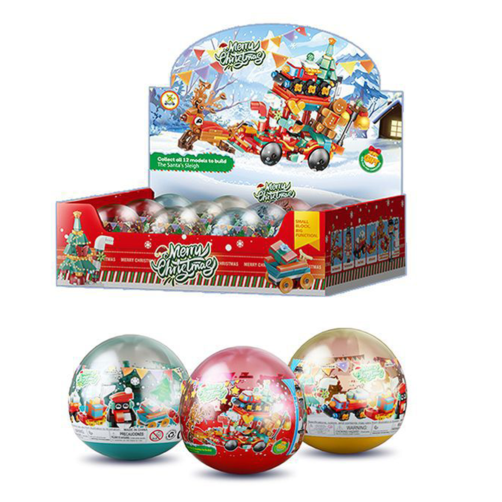 크리스마스 루돌프 썰매 캡슐 블럭 (12개 1세트)