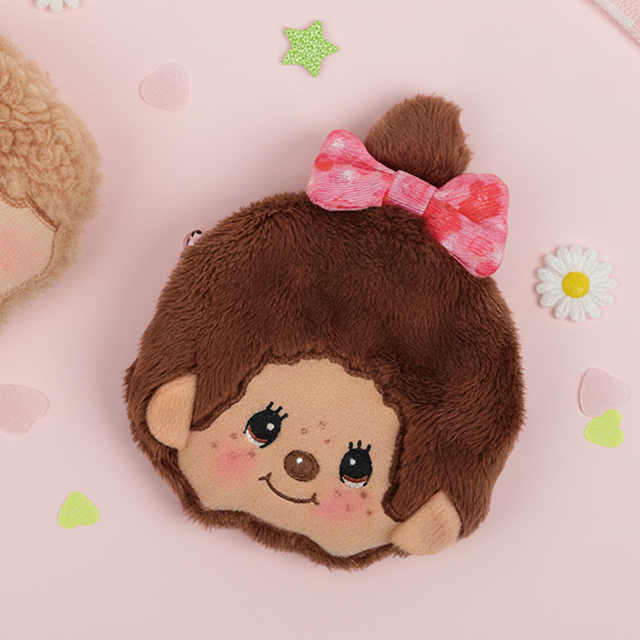 몬치치 사쿠라 똑딱 동전지갑_몬치치짱 핑크