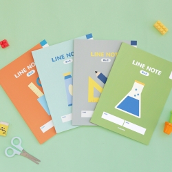 초등 우리학교 고학년 줄노트 4권 세트 (3-6 무제 24줄 120g 내지)