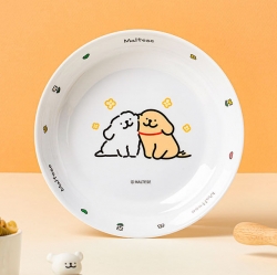 몰티즈 원형 접시