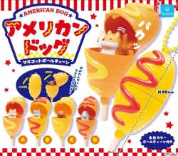 캡슐_아메리칸 핫도그 키링 4종 (30개 1세트)_가챠박스 무료증정