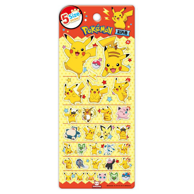 [포켓몬스터] 포켓몬 5사이즈 스티커_피카츄