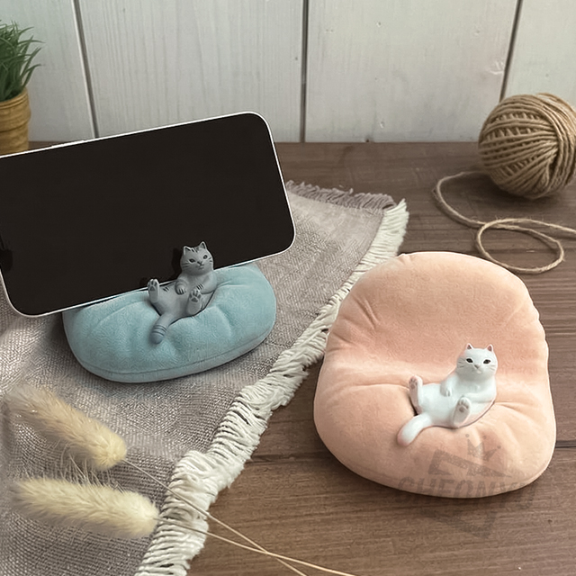 나른한 고양이 스마트폰 거치대