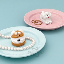 멍멍이 소품 접시