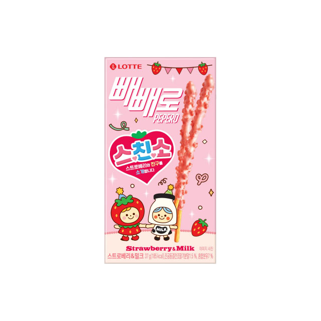 [시즌한정] 빼빼로 스트로베리밀크 37g