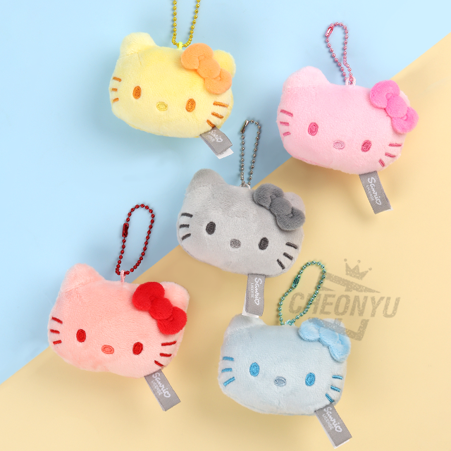 헬로키티 컬러 얼굴 가방고리