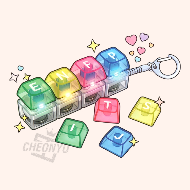 MBTI 라이트 키캡 키링