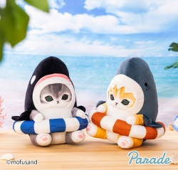 모후샌드 튜브 범고래냥 상어냥 인형 28cm