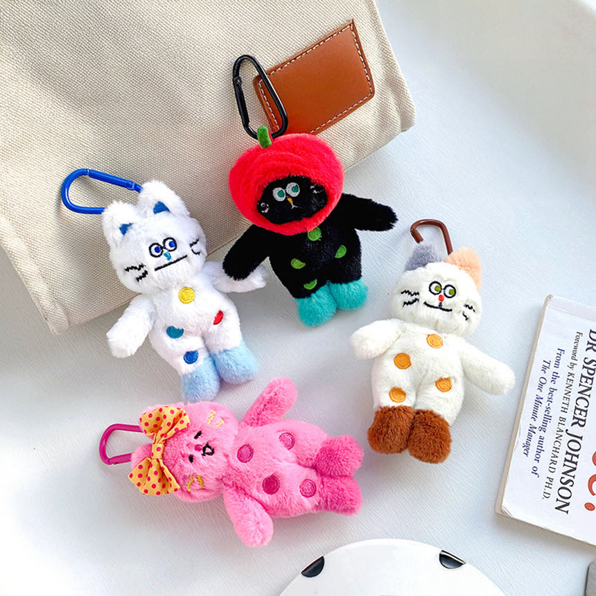 헌터냥의 인형 키링 소다 콜라 치즈 딸기 시리즈