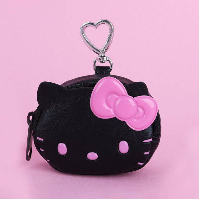 헬로키티 페이스 컬러풀 미니 파우치_블랙